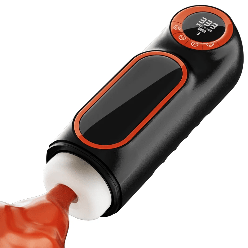 Romanlust LCD Sucking Thrusting Vibrating Male Masturbator Male Sex Toy