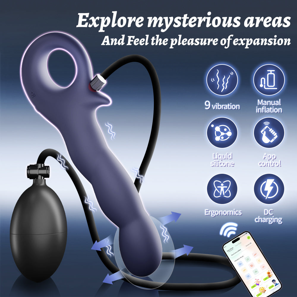 Electric Vibrator Anal Plug – Chrysanthemum Silicone Strong Vibration, Intense Pleasure for Gay Couples & Solo Play