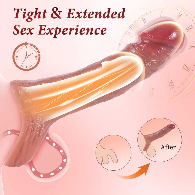 Newvibe 10 Vibrating Remote Control Penis Sleeve Vibrator With Cock Rings